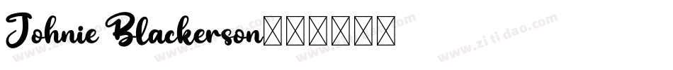 Johnie Blackerson字体转换